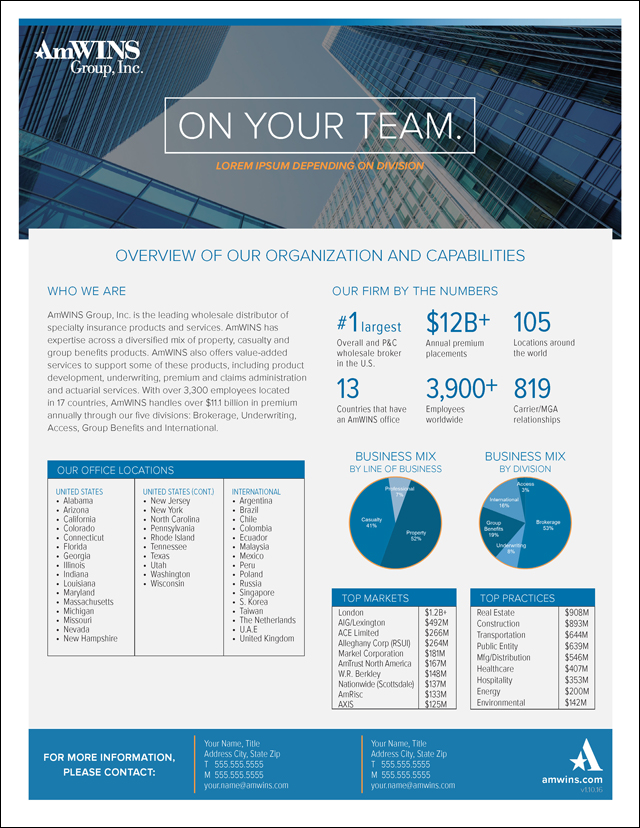 Corporate Sell Sheets